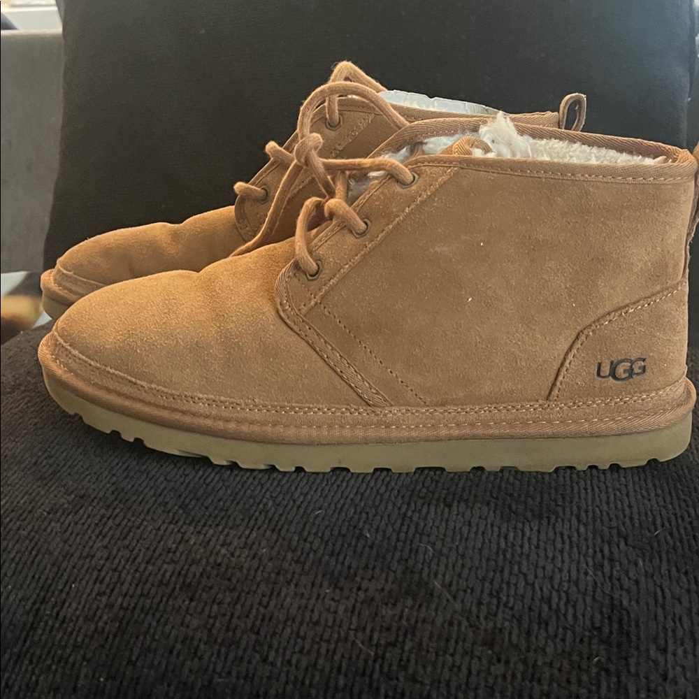 UGG Chestnut Suede Lace-Up Boots